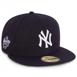 Casquette NY New York Yankees Homme Bleue Marine New Era 59Fifty Fitted  World Series 1999