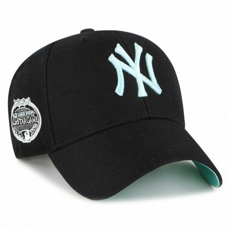 Acheter la Casquette NY New York Yankees Homme Noire et Turquoise